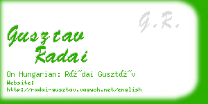 gusztav radai business card